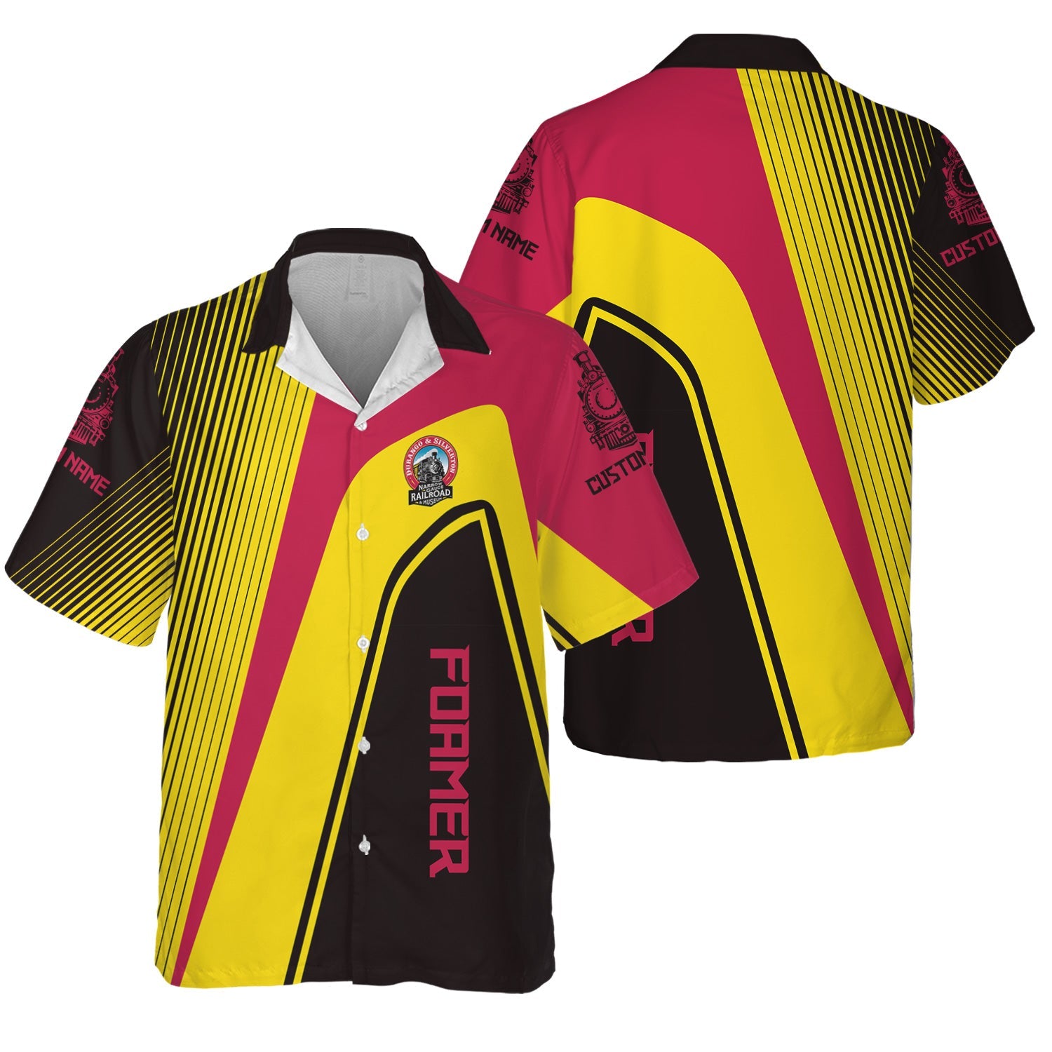 Railspirit Personalized Durango And Silverton Narrow Gauge Railroad Hawaiian Shirt Vibrant Striking Style Shirt For Rail Enthusiasts