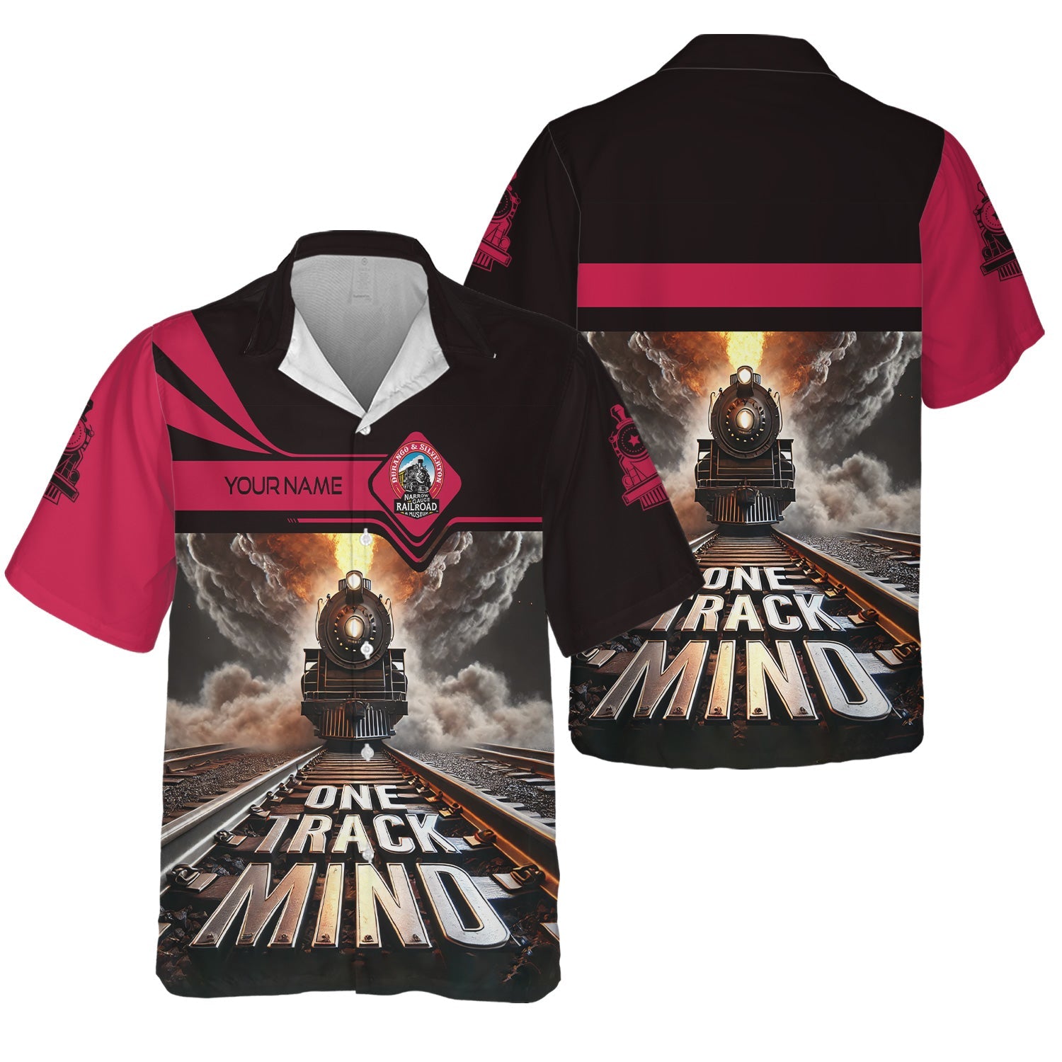 Railspirit Personalized Durango And Silverton Narrow Gauge Railroad Hawaiian Shirt One Track Mind Train Printed Shirt