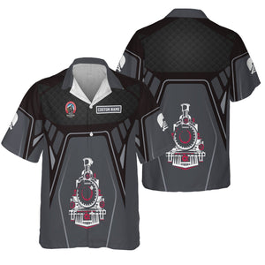 Railspirit Personalized Durango And Silverton Narrow Gauge Railroad Hawaiian Shirt Steam Locomotive Engine Graphic Train Shirt All Over Print