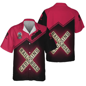 Railspirit Personalized Durango And Silverton Narrow Gauge Railroad Hawaiian Shirt Railroad Crossing Printed Train Track Shirt