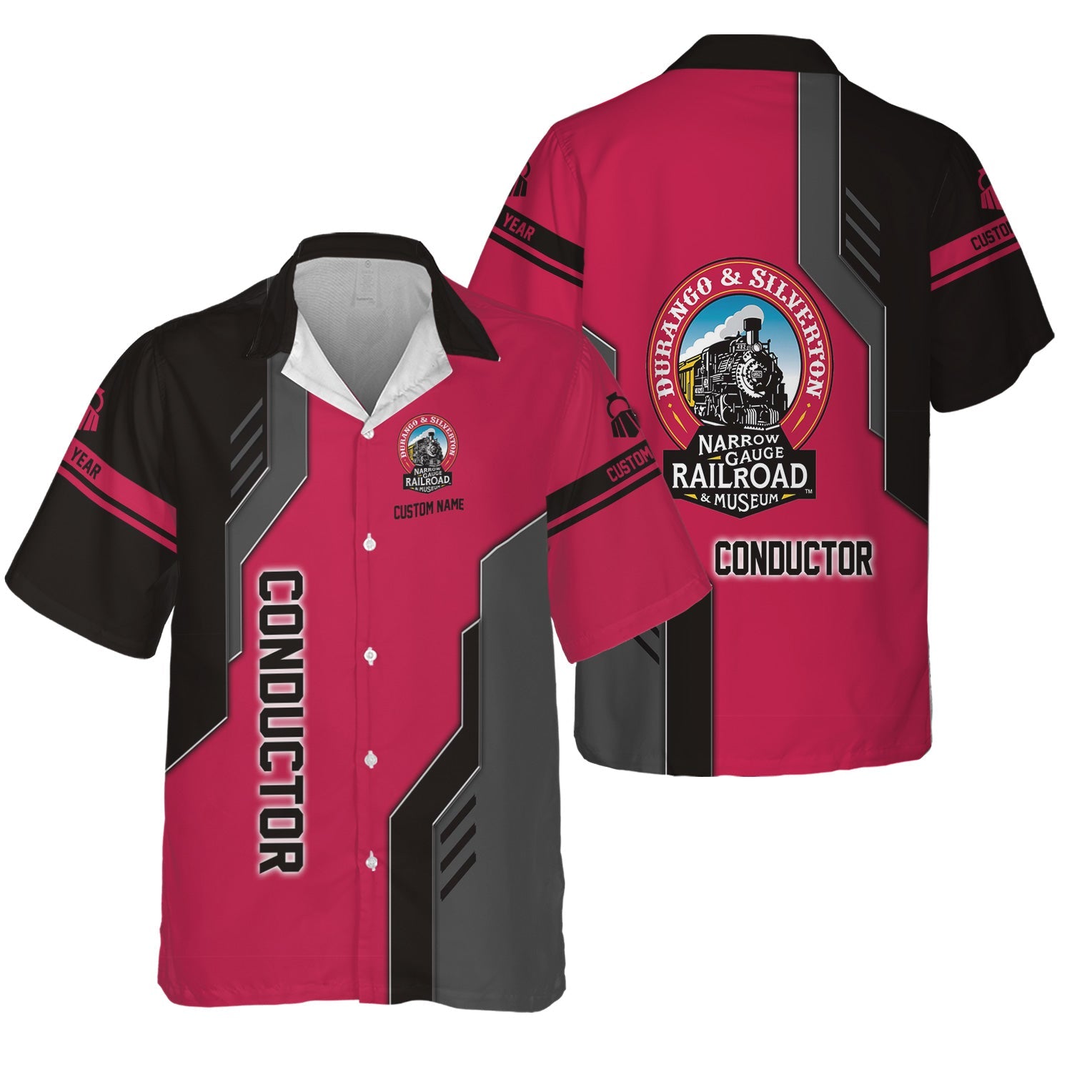 Railspirit Personalized Durango And Silverton Narrow Gauge Railroad Hawaiian Shirt Unique Railway Style with Custom Job Train Shirt