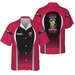 Railspirit  Personalized  Durango And Silverton Narrow Gauge Railroad Hawaiian Shirt  Stress Is Caused By Not Having Enough Trains  Shirt All Over Print