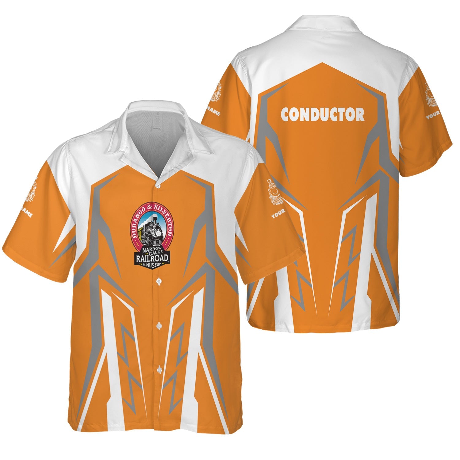 Railspirit Personalized Durango And Silverton Narrow Gauge Railroad Hawaiian Shirt Futuristic Design with Custom Job Train Shirt