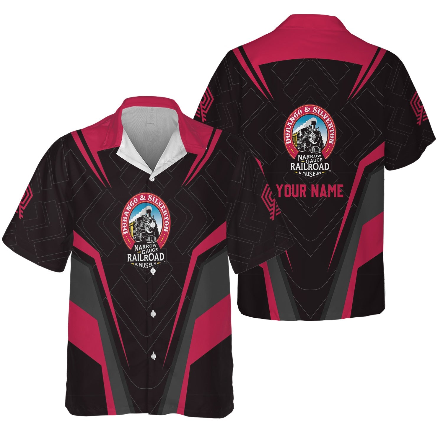 Railspirit Personalized Durango And Silverton Narrow Gauge Railroad Hawaiian Shirt Railway Inspired Apparel Train Shirt For Train Lovers