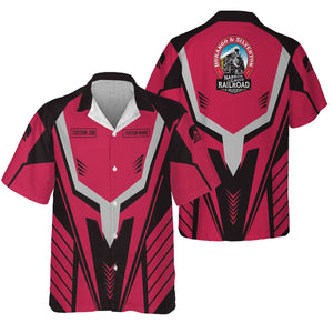 Railspirit Personalized Durango And Silverton Narrow Gauge Railroad Hawaiian Shirt Workwear-Inspired with Custom Position Train Shirt
