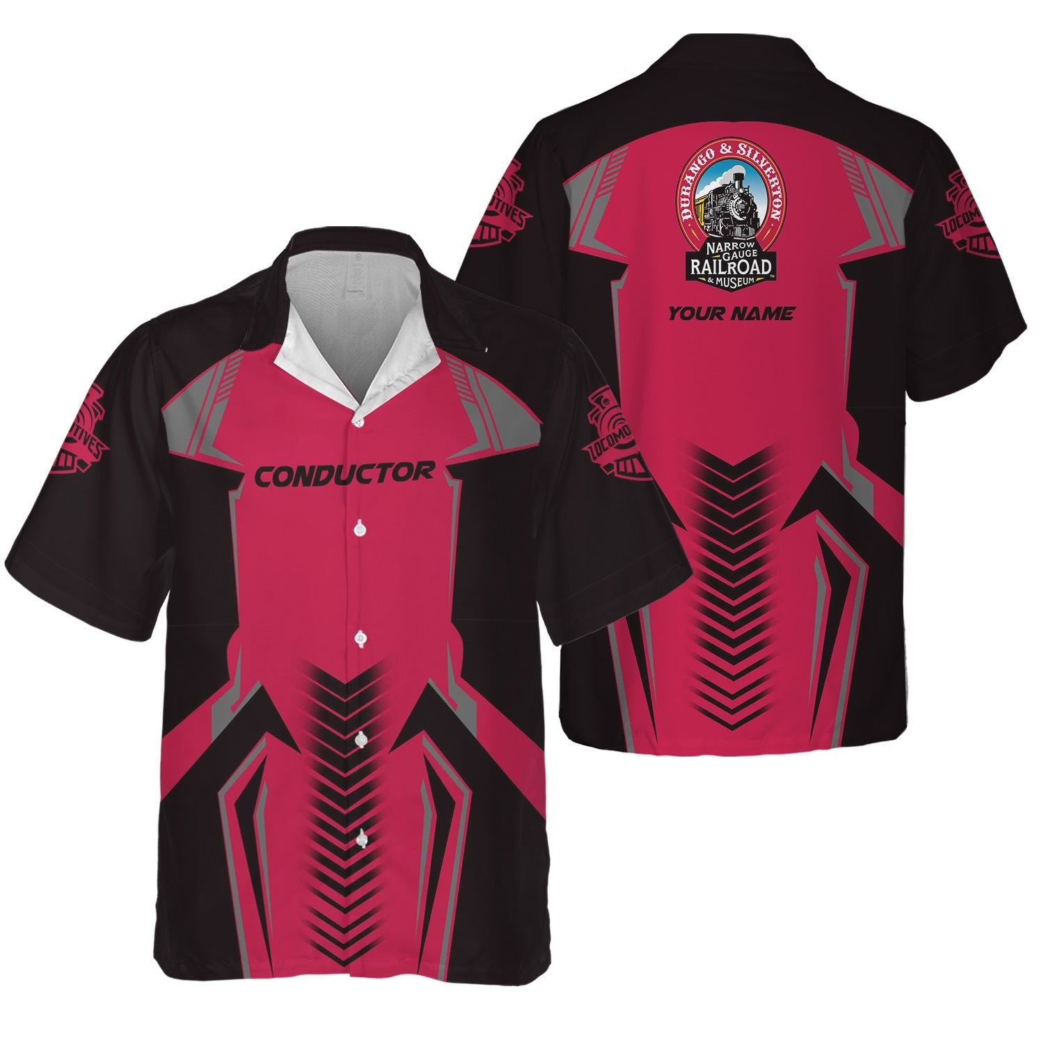 Railspirit Personalized Durango And Silverton Narrow Gauge Railroad Hawaiian Shirt Standout Style with Custom Position Train Shirt