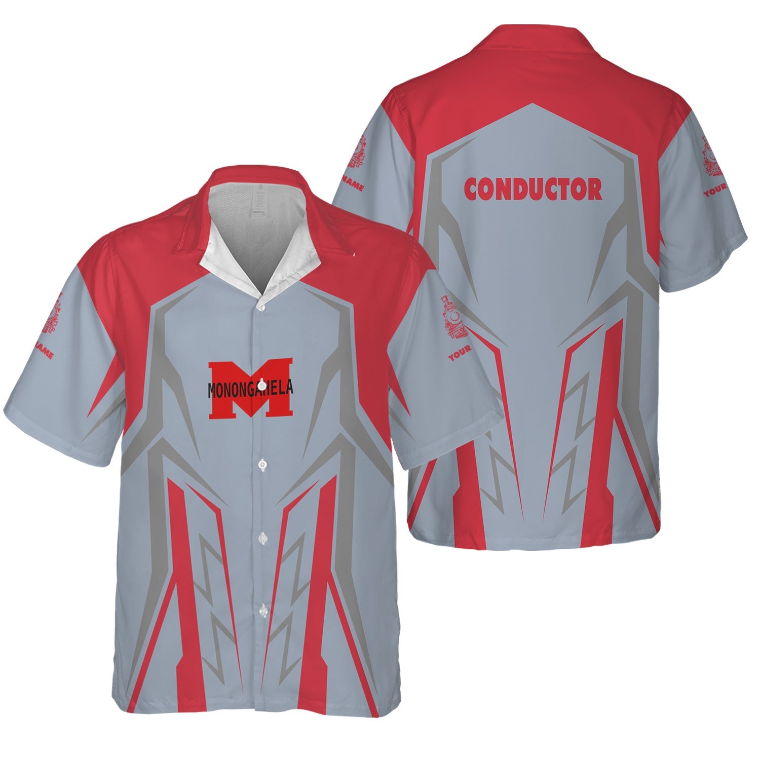 Railspirit Personalized Monongahela Railroad Hawaiian Shirt Futuristic Design with Custom Job Train Shirt