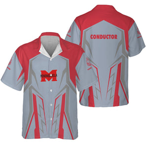 Railspirit Personalized Monongahela Railroad Hawaiian Shirt Futuristic Design with Custom Job Train Shirt