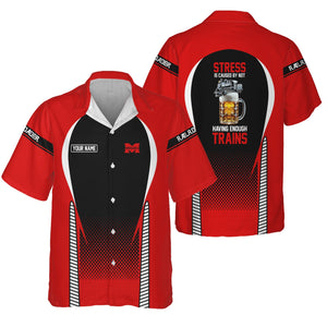 Railspirit  Personalized  Monongahela Railroad Hawaiian Shirt  Stress Is Caused By Not Having Enough Trains  Shirt All Over Print