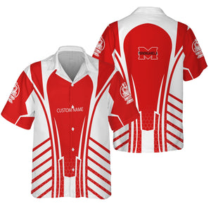 Railspirit Personalized Monongahela Railroad Hawaiian Shirt Striped Railroad Style Train Shirt All Over Print