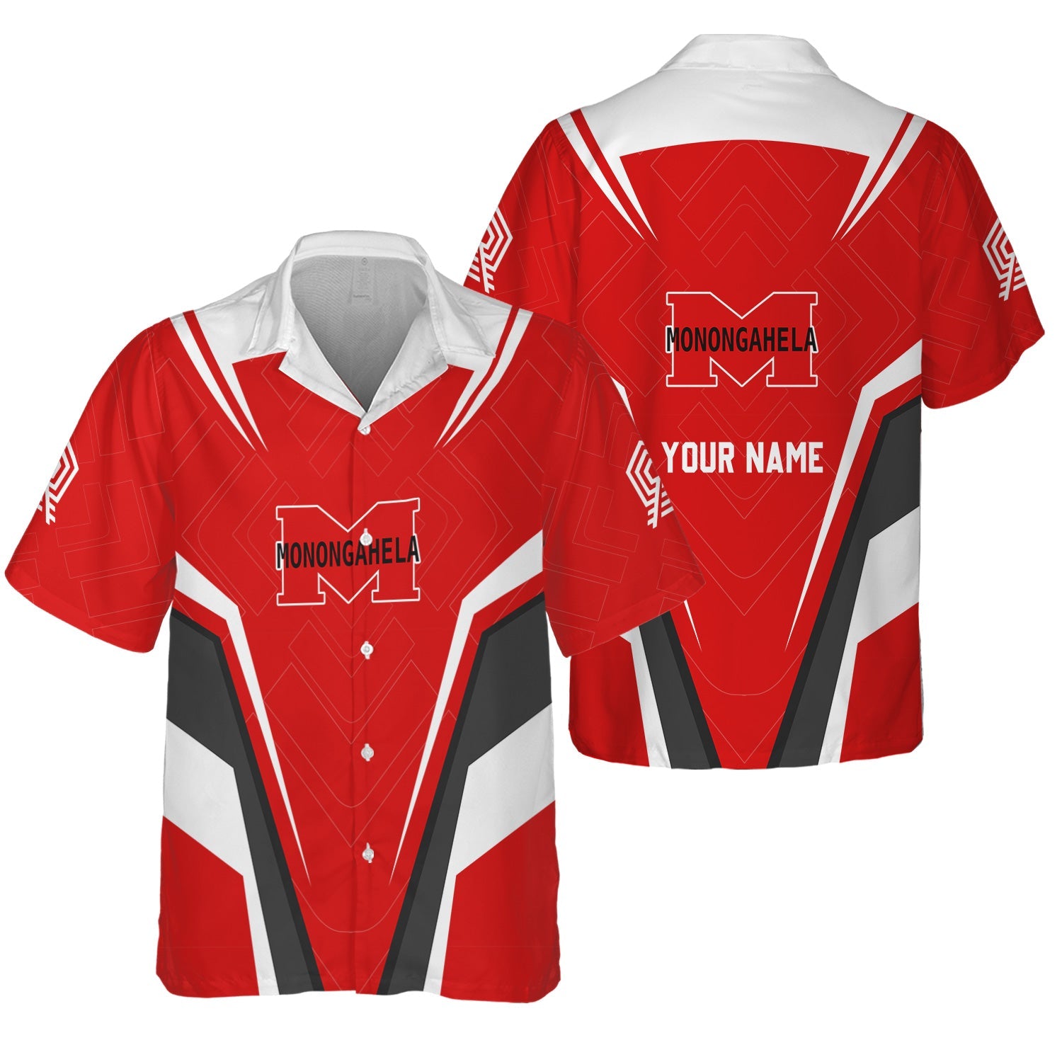 Railspirit Personalized Monongahela Railroad Hawaiian Shirt Railway Inspired Apparel Train Shirt For Train Lovers