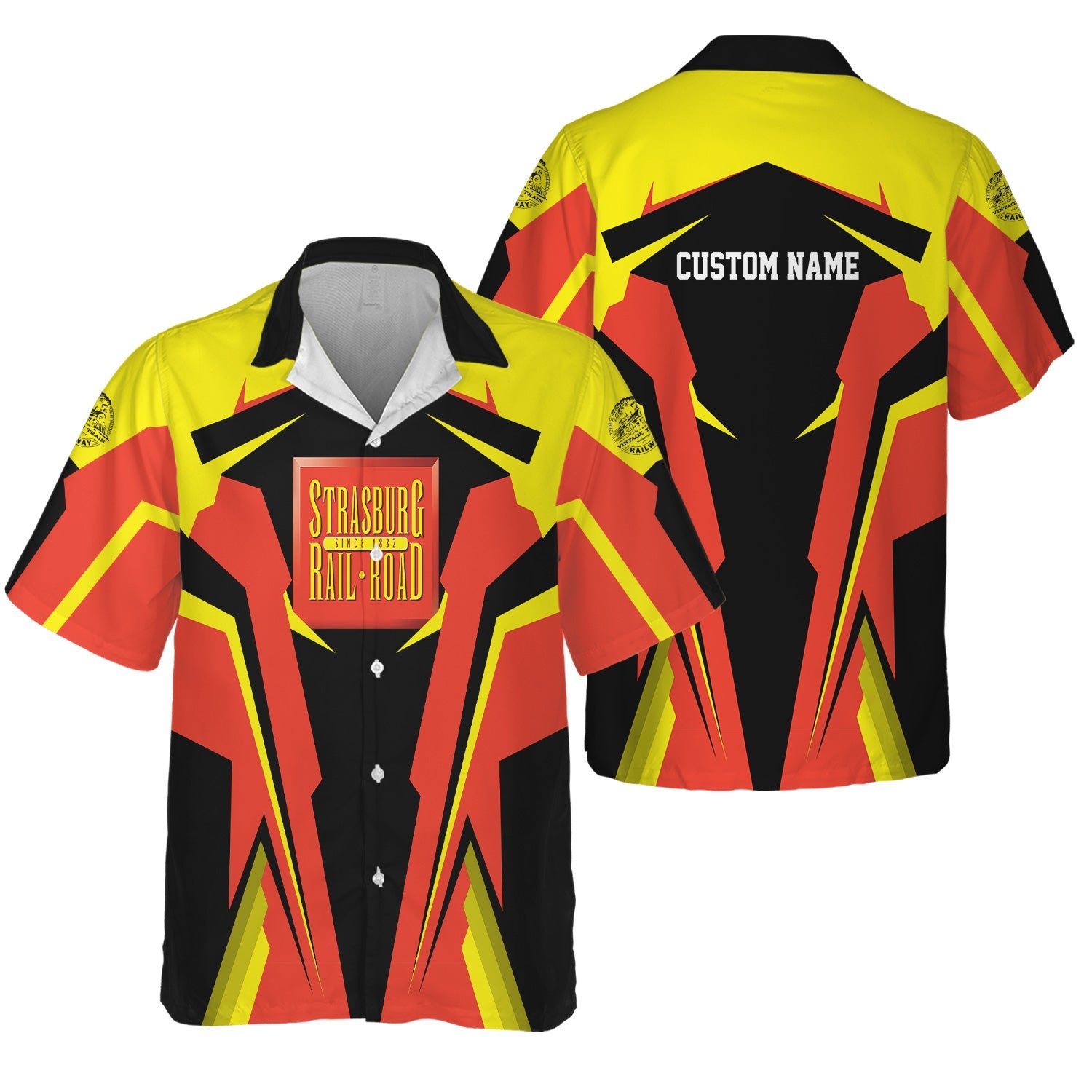 Railspirit Personalized Strasburg Railroad Hawaiian Shirt Strong Line Style Train Unisex Shirt All Over Print