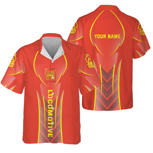 Railspirit Personalized Strasburg Railroad Hawaiian Shirt Striking Line Style Train Shirt For Locomotive Lovers