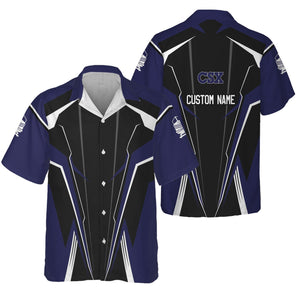 Railspirit Personalized CSX Transportation Railroad Hawaiian Shirt Lightning-Edge Design Train Shirt For Railroad Lovers