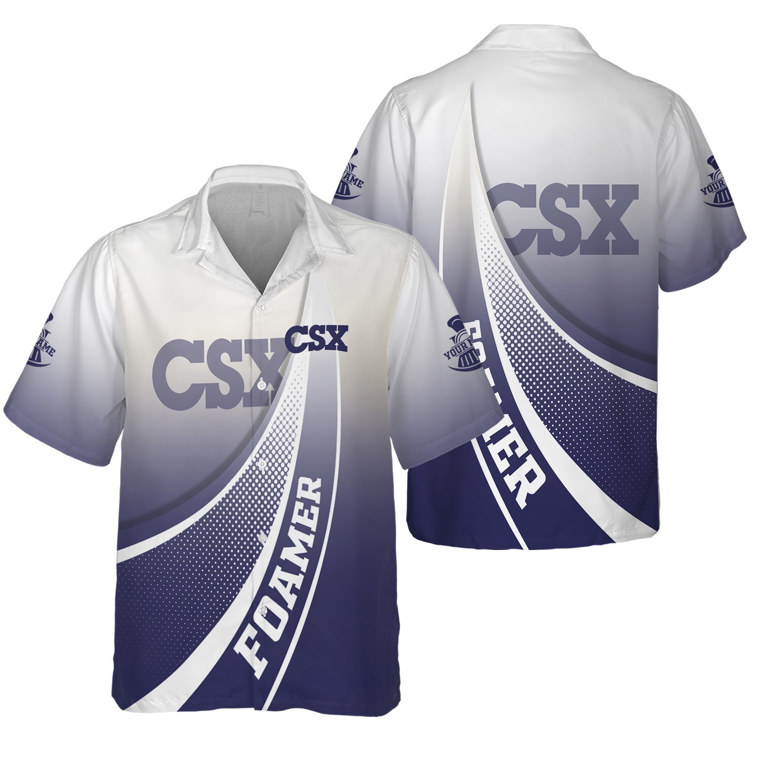 Railspirit Personalized CSX Transportation Railroad Hawaiian Shirt Railway-Themed Style Shirt Gift Idea For Trainspotter
