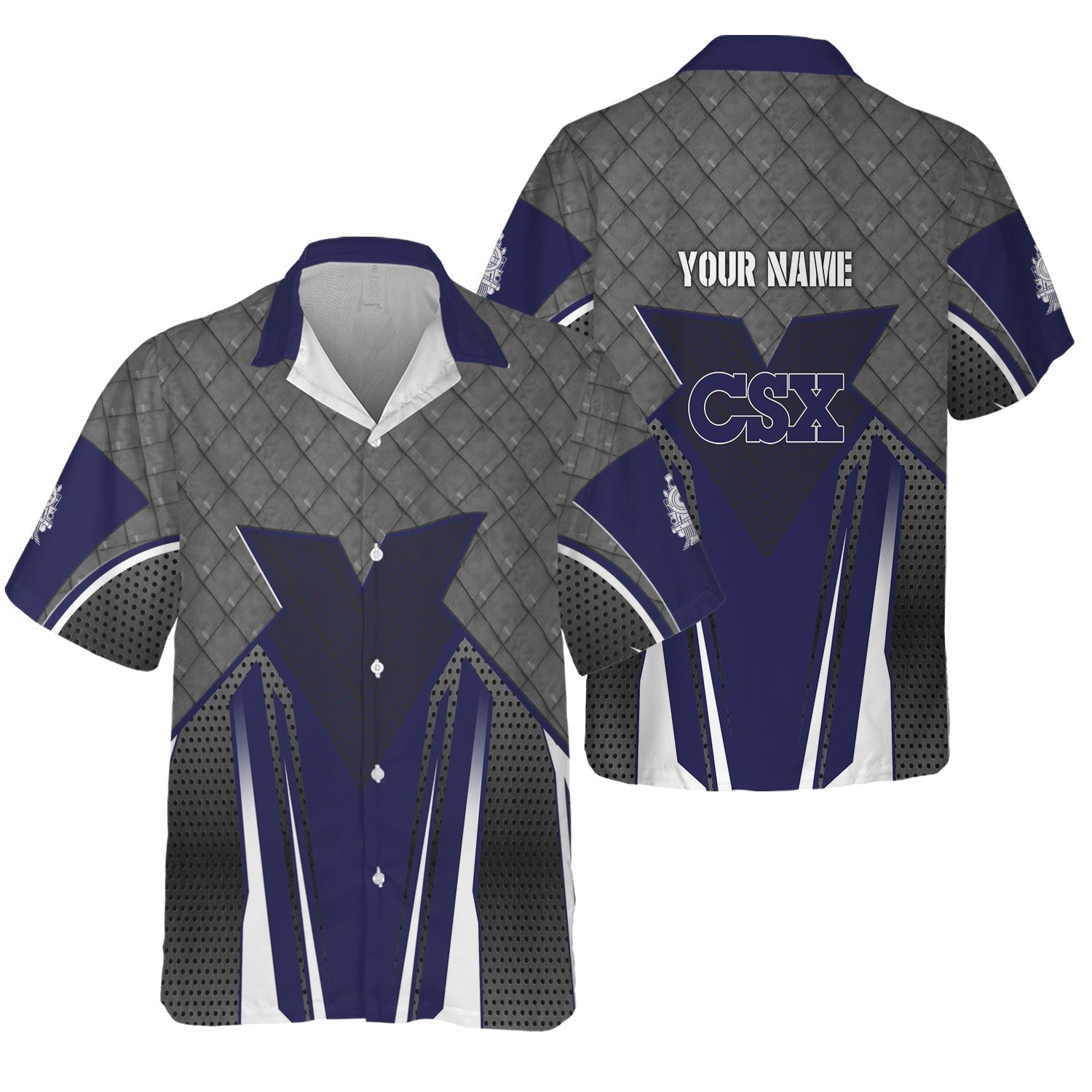 Railspirit Personalized CSX Transportation Railroad Hawaiian Shirt Rugged Steel Vibes Train Shirt All Over Print