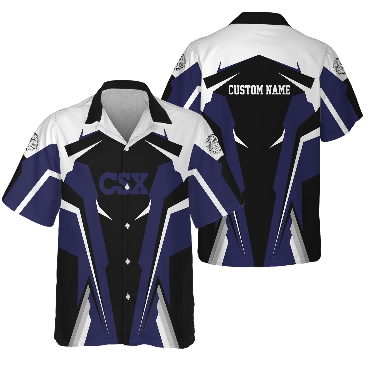 Railspirit Personalized CSX Transportation Railroad Hawaiian Shirt Strong Line Style Train Unisex Shirt All Over Print