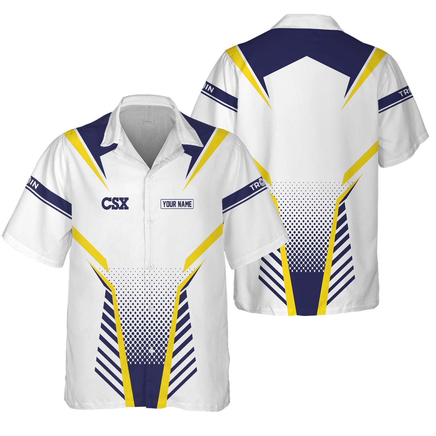 Railspirit Personalized CSX Transportation Railroad Hawaiian Shirt Unisex Train Shirt All Over Print