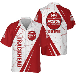 Railspirit Personalized Monon Railroad Hawaiian Shirt Crackle Texture Style Shirt For Trackhead