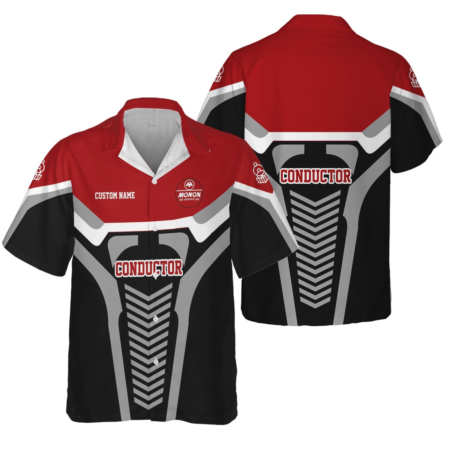 Railspirit Personalized Monon Railroad Hawaiian Shirt Track-Inspired with Custom Job Position Train Shirt