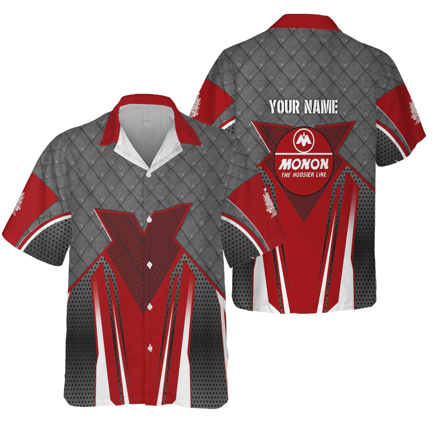 Railspirit Personalized Monon Railroad Hawaiian Shirt Rugged Steel Vibes Train Shirt All Over Print