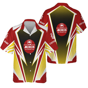 Railspirit Personalized Monon Railroad Hawaiian Shirt Lightning Graphic Style Shirt Gift Idea For Train Lover