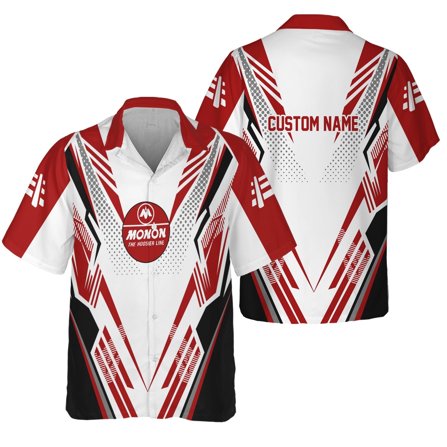 Railspirit Personalized Monon Railroad Hawaiian Shirt Railroad Tribute Design Train Shirt for Train Lovers