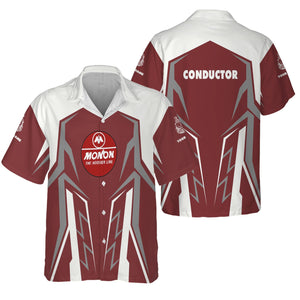 Railspirit Personalized Monon Railroad Hawaiian Shirt Futuristic Design with Custom Job Train Shirt