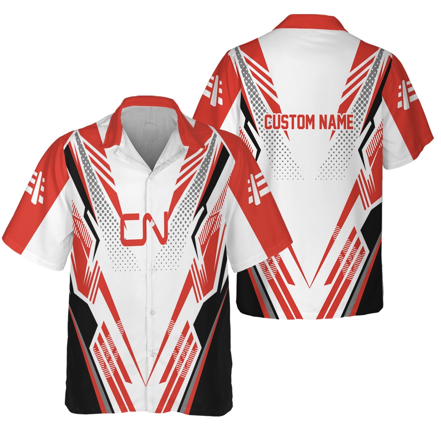 Railspirit Personalized Canadian National Railroad Hawaiian Shirt Railroad Tribute Design Train Shirt for Train Lovers