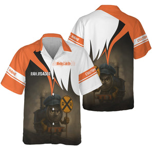 Railspirit Personalized Wheeling And Lake Erie Railroad Hawaiian Shirt Angry Train Hawaiian Shirt Gift Idea For Train Lover