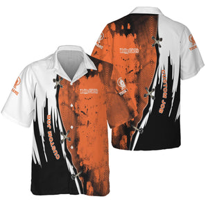 Railspirit Personalized Wheeling And Lake Erie Railroad Hawaiian Shirt Retro Stitches Design with Custom Position Train Shirt