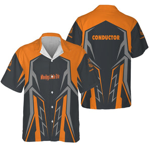 Railspirit Personalized Wheeling And Lake Erie Railroad Hawaiian Shirt Futuristic Design with Custom Job Train Shirt