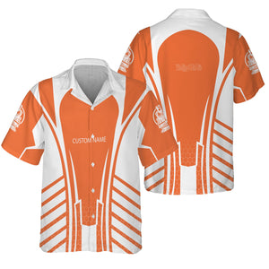 Railspirit Personalized Wheeling And Lake Erie Railroad Hawaiian Shirt Striped Railroad Style Train Shirt All Over Print