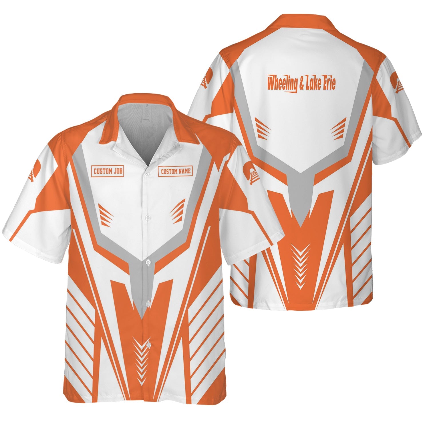 Railspirit Personalized Wheeling And Lake Erie Railroad Hawaiian Shirt Workwear-Inspired with Custom Position Train Shirt