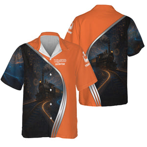 Railspirit Personalized Wheeling And Lake Erie Railroad Hawaiian Shirt Steampunk Locomotive with Custom Year Train Shirt