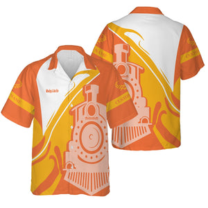 Railspirit Personalized Wheeling And Lake Erie Railroad Hawaiian Shirt Flame-Inspired Style Shirt Gift Idea For Train Lovers