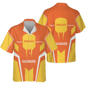 Railspirit Personalized Wheeling And Lake Erie Railroad Hawaiian Shirt Custom Year Railroader Shirt Gift Idea For Train Lover