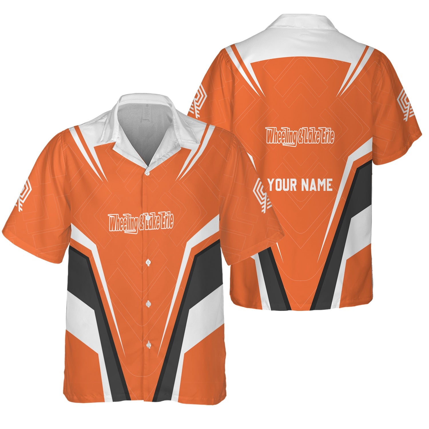 Railspirit Personalized Wheeling And Lake Erie Railroad Hawaiian Shirt Railway Inspired Apparel Train Shirt For Train Lovers