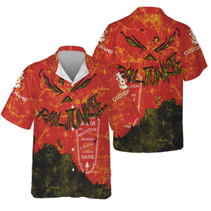 Railspirit Personalized Bangor And Aroostook Railroad Hawaiian Shirt Torn Graphic Style Train Shirt For Rail Junkie
