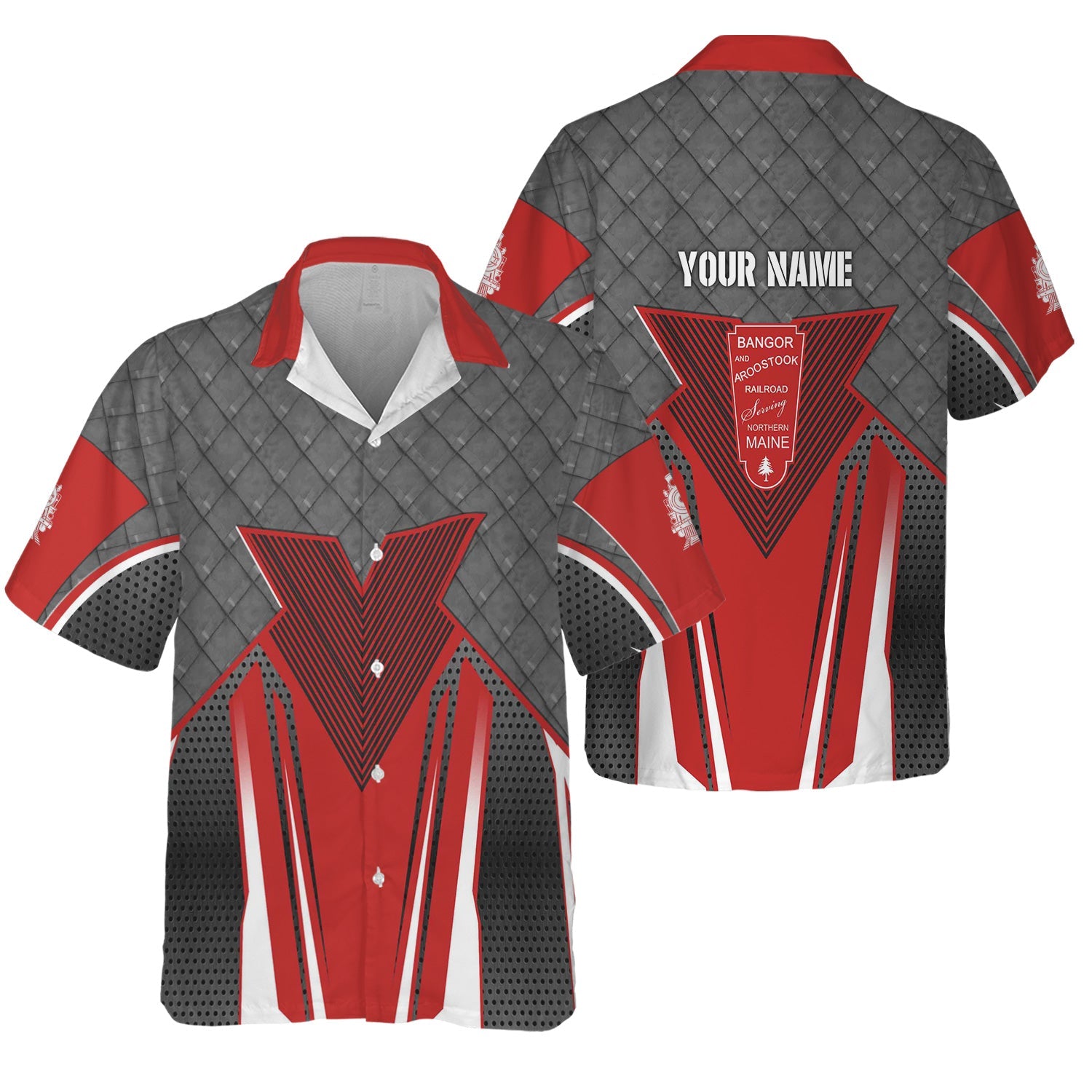 Railspirit Personalized Bangor And Aroostook Railroad Hawaiian Shirt Rugged Steel Vibes Train Shirt All Over Print