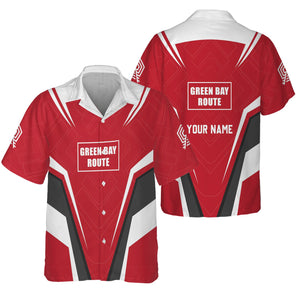 Railspirit Personalized Green Bay & Western Railroad Hawaiian Shirt Railway Inspired Apparel Train Shirt For Train Lovers