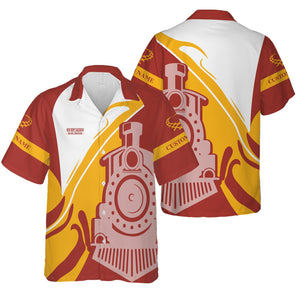 Railspirit Personalized New Hope Railroad Hawaiian Shirt Flame-Inspired Style Shirt Gift Idea For Train Lovers