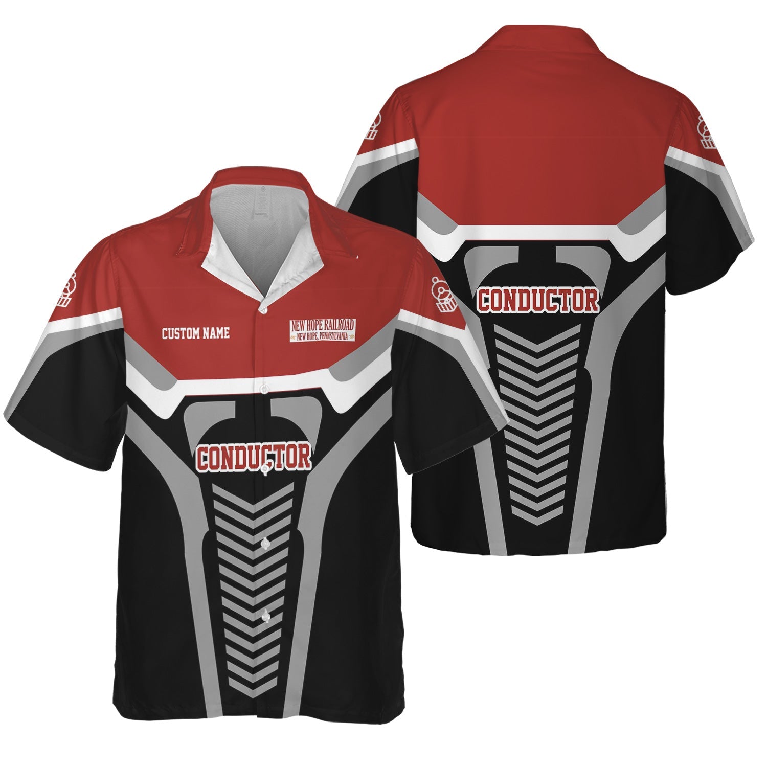 Railspirit Personalized New Hope Railroad Hawaiian Shirt Track-Inspired with Custom Job Position Train Shirt