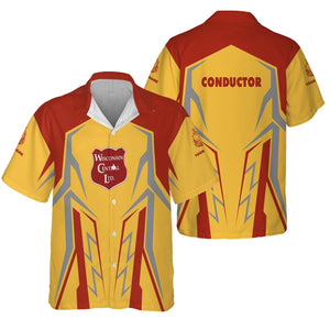 Railspirit Personalized Wisconsin Central Ltd Railroad Hawaiian Shirt Futuristic Design with Custom Job Train Shirt