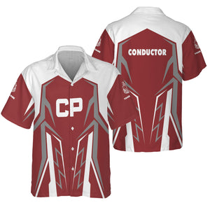 Railspirit Personalized Canadian Pacific Railroad Hawaiian Shirt Futuristic Design with Custom Job Train Shirt