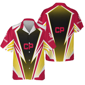 Railspirit Personalized Canadian Pacific Railroad Hawaiian Shirt Lightning Graphic Style Shirt Gift Idea For Train Lover