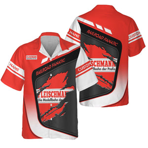 Railspirit Personalized Fleischmann And Western Railroad Hawaiian Shirt Ripped Texture Style Train Shirt For Railroad Fanatic