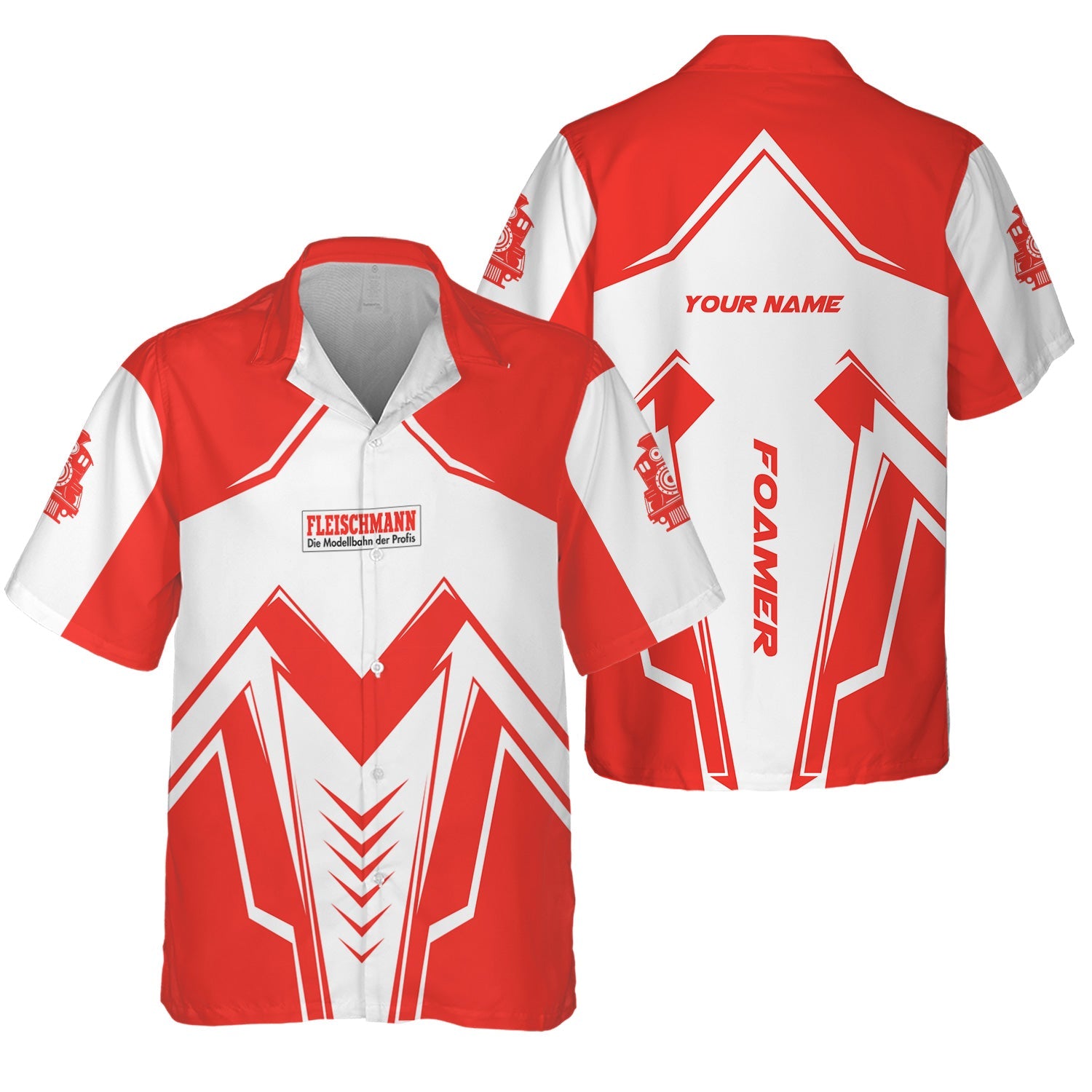 Railspirit Personalized Fleischmann And Western Railroad Hawaiian Shirt Railway Trainspotter Style Shirt Gift Idea For Foamers