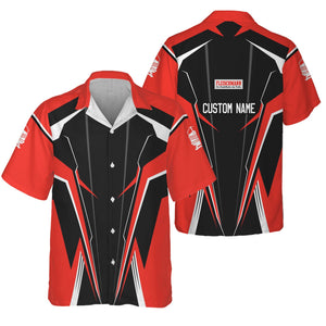 Railspirit Personalized Fleischmann And Western Railroad Hawaiian Shirt Lightning-Edge Design Train Shirt For Railroad Lovers