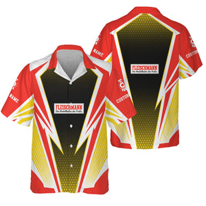 Railspirit Personalized Fleischmann And Western Railroad Hawaiian Shirt Lightning Graphic Style Shirt Gift Idea For Train Lover